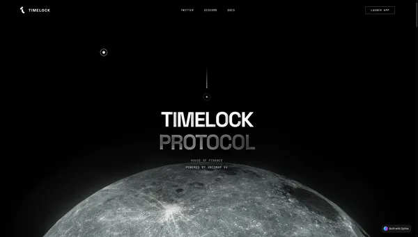 Timelock Protocol project screenshot showing the application interface and features